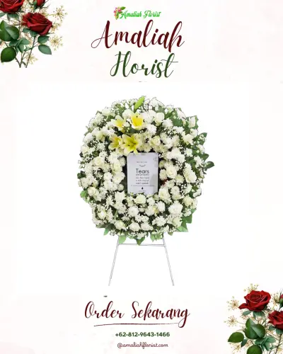 Krans Bunga Duka Cita di Manduang